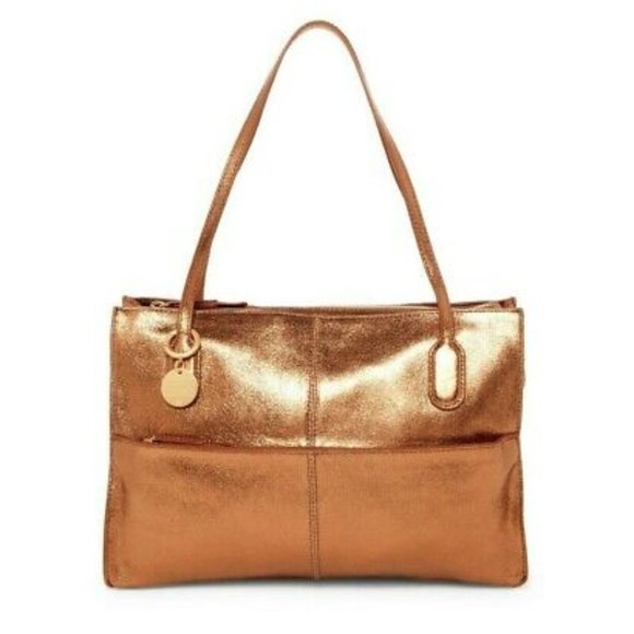HOBO Handbags - Hobo Friar Metallic Copper Leather Shoulder Bag Tote
